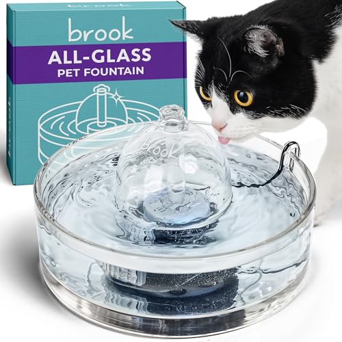 Glass Pet Water Fountain – 2.7L