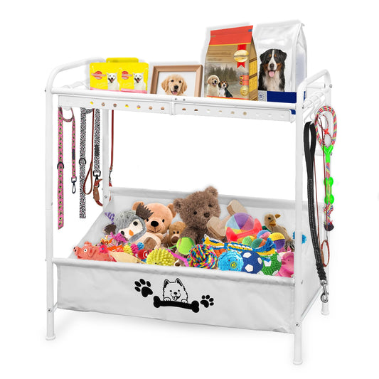 2-Tier Pet Toy Storage Basket