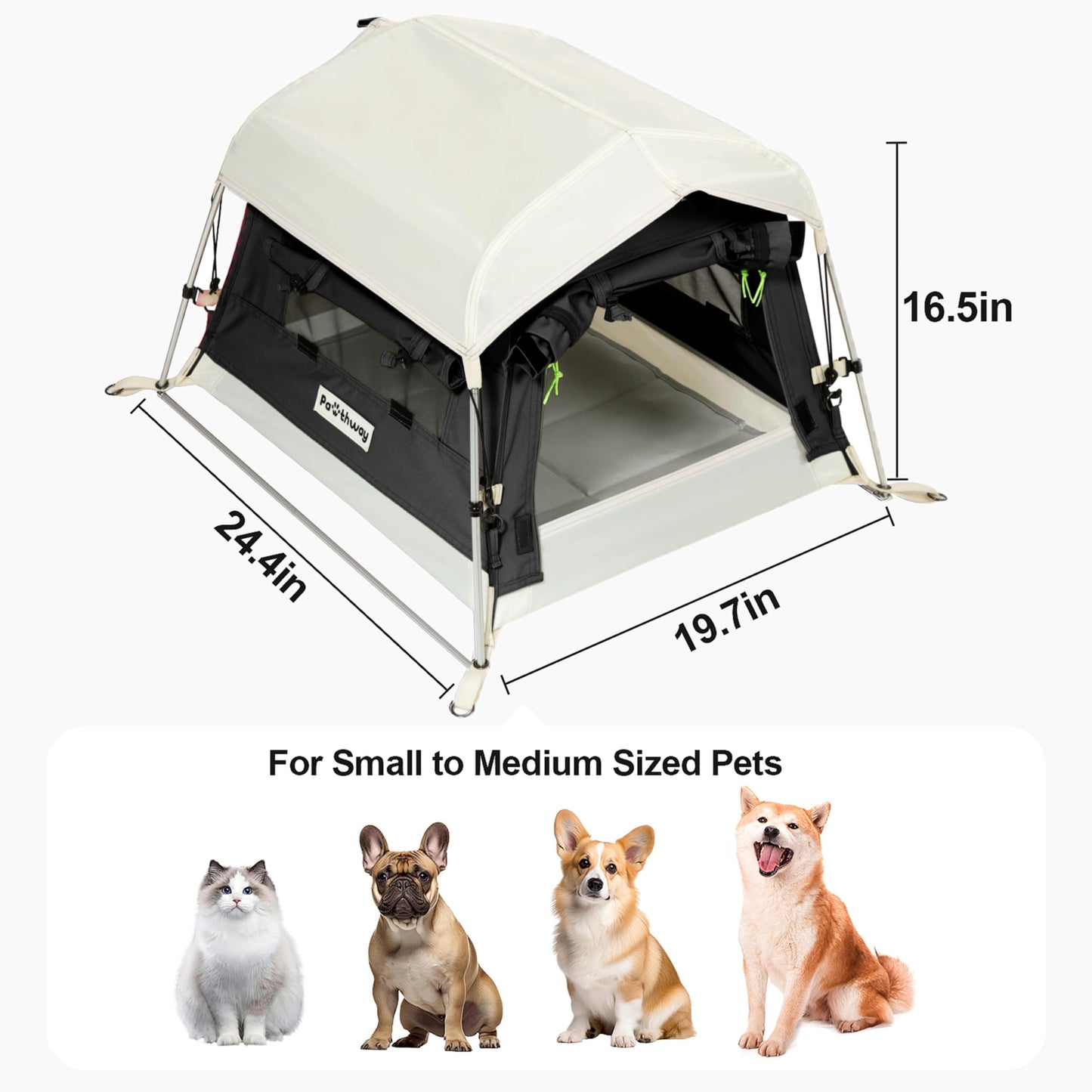 Portable Weatherproof Dog Tent with Camping Mat