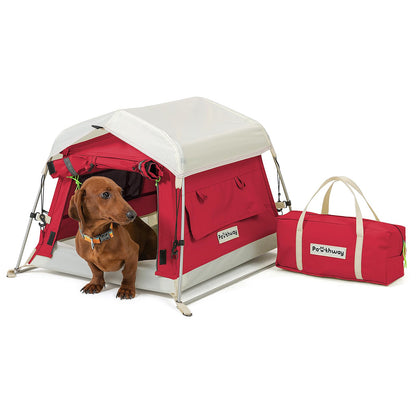 Portable Weatherproof Dog Tent with Camping Mat