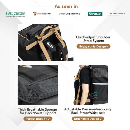 3-in-1 Dog Carrier Backpack with Wheels & Car Seat Booster