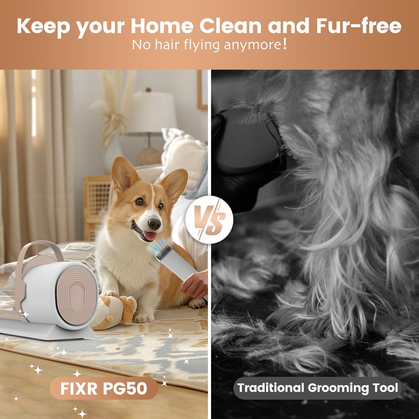 All-in-One Pet Grooming Vacuum Kit