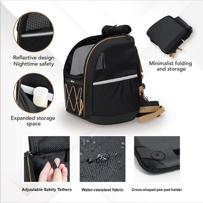3-in-1 Dog Carrier Backpack with Wheels & Car Seat Booster
