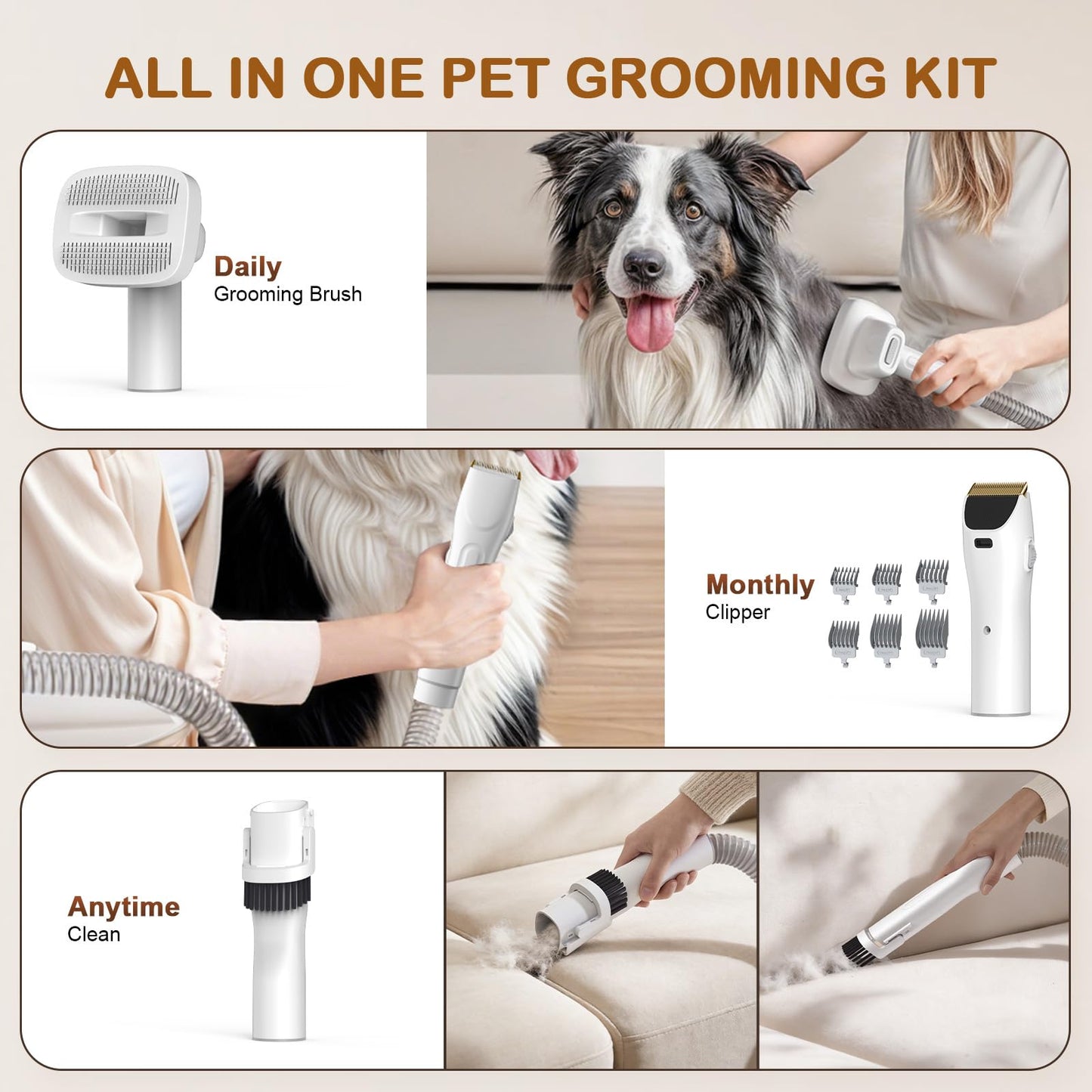 Dog Grooming Vacuum，dog Brush Vacuum