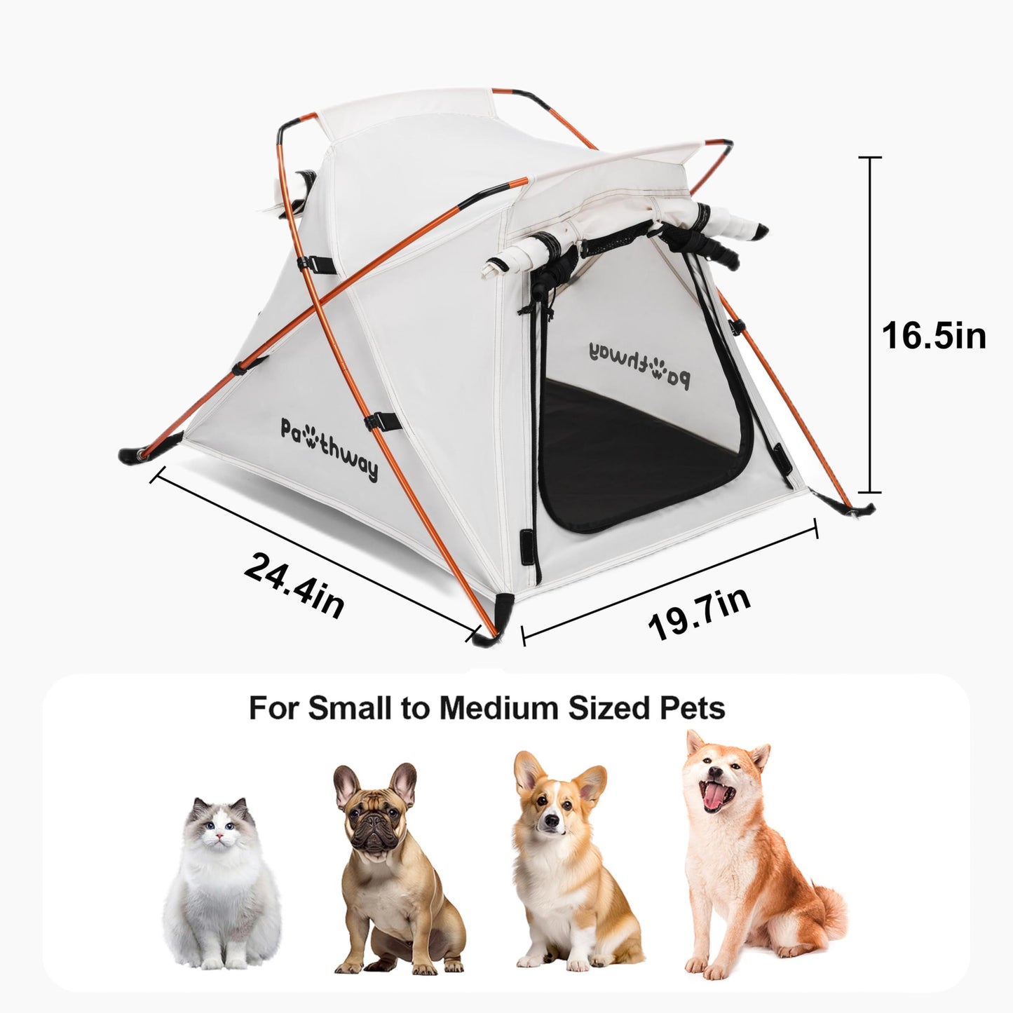 Portable Waterproof Dog Tent with Mesh Door