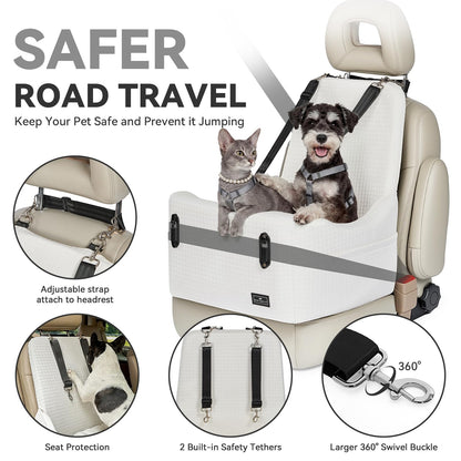 Dog Booster Car Seat with Memory Foam Cover