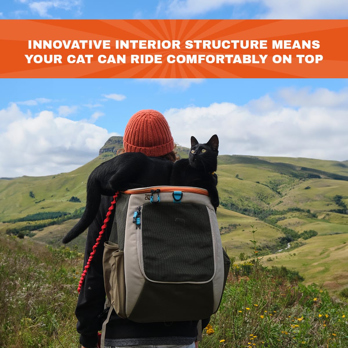 Convertible Cat Carrier Backpack with Ventilated Mesh