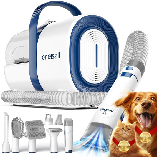 Pet Grooming Vacuum Kit with Clipper & Nail Grinder