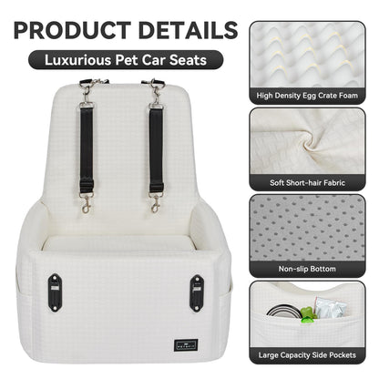 Dog Booster Car Seat with Memory Foam Cover