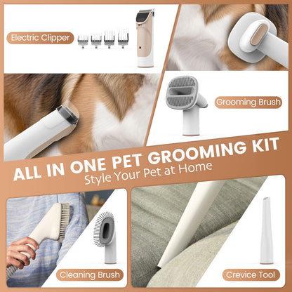 All-in-One Pet Grooming Vacuum Kit