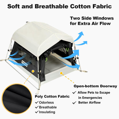 Portable Weatherproof Dog Tent with Camping Mat
