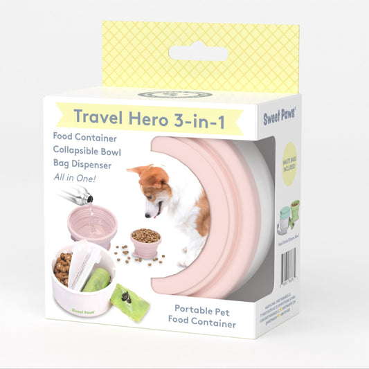 3-in-1 Portable Pet Food Container with Bowl
