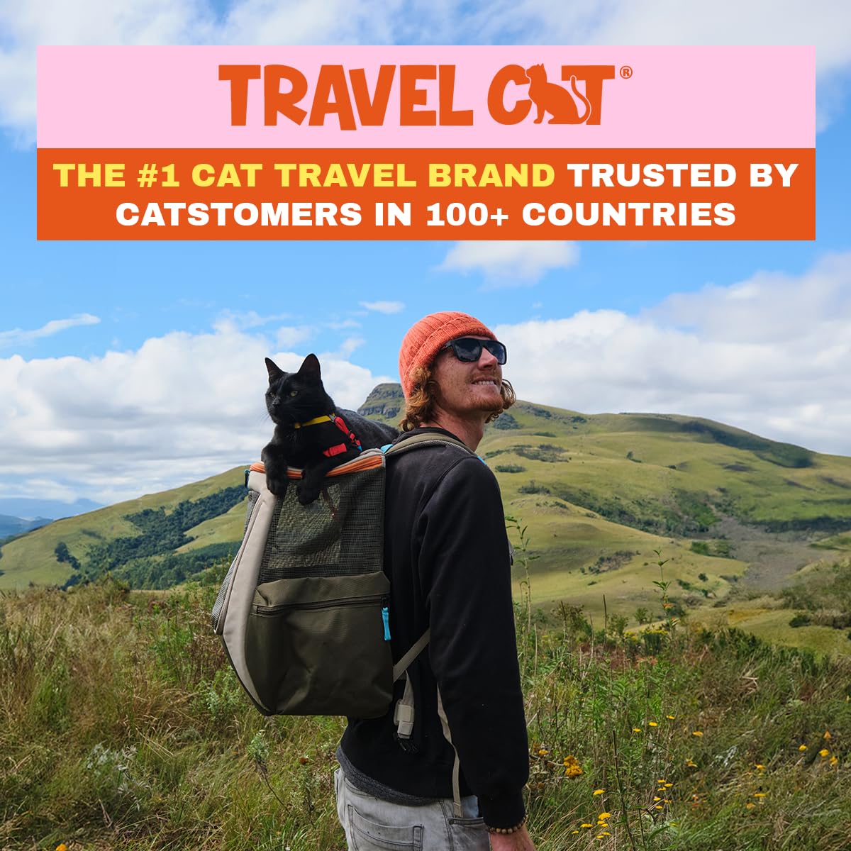 Convertible Cat Carrier Backpack with Ventilated Mesh