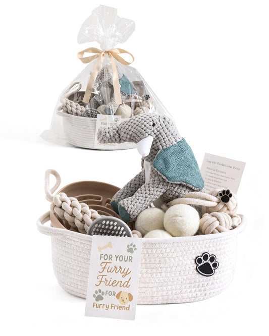 Puppy Starter Gift Basket with Toys & Essentials