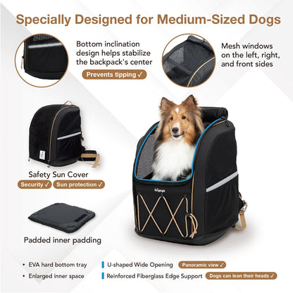 3-in-1 Dog Carrier Backpack with Wheels & Car Seat Booster