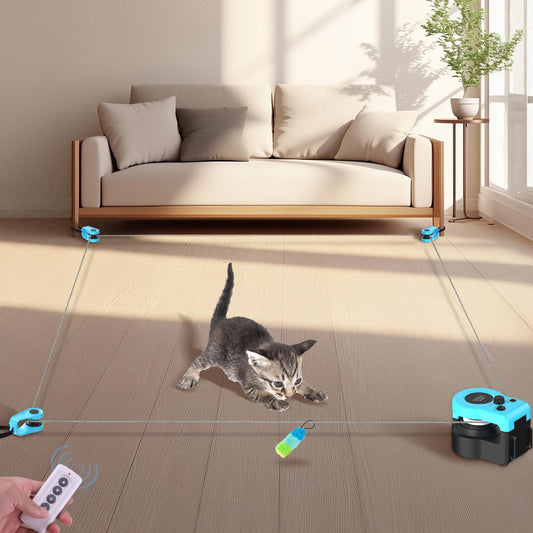 Automatic Interactive Cat Toy with Remote Control