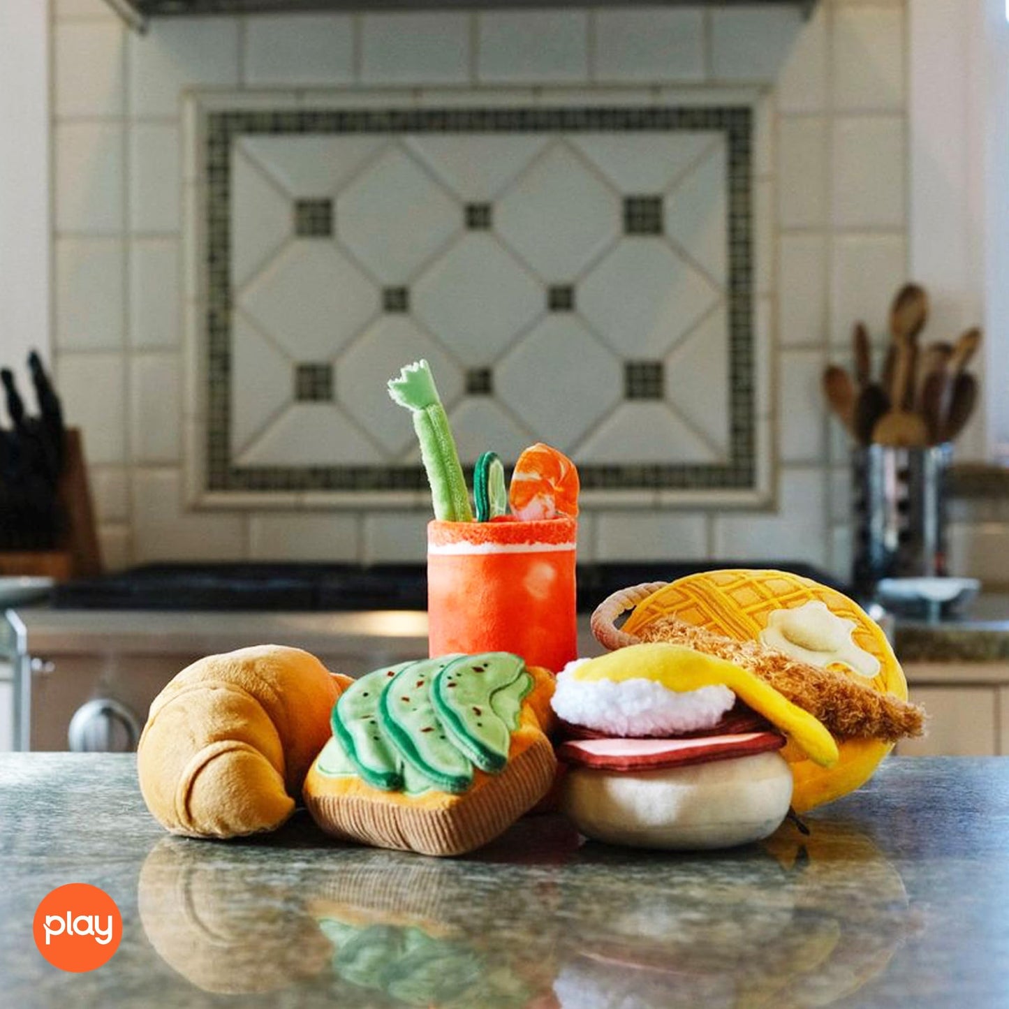 Food-Themed Plush Squeaky Dog Toys