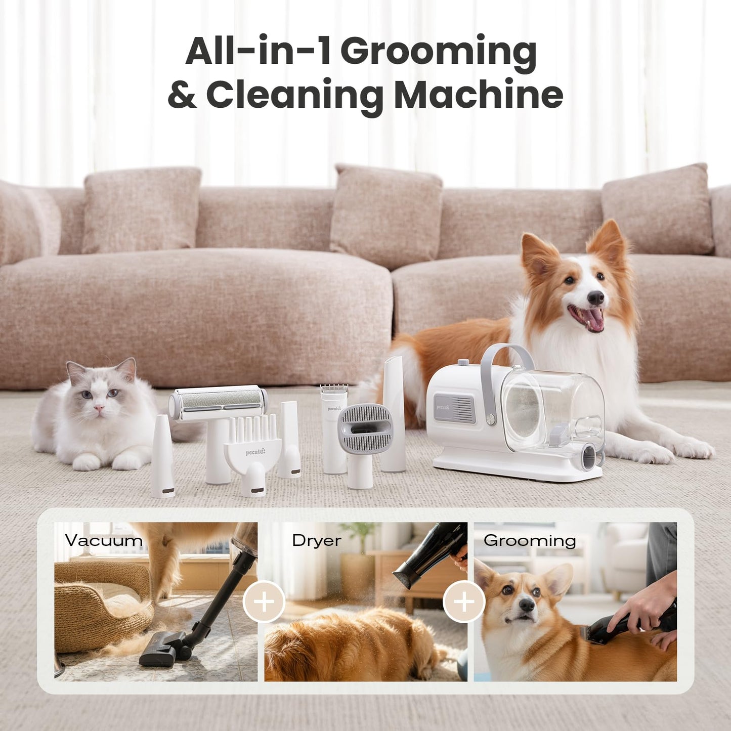 7-in-1 Pet Grooming Vacuum & Dryer Kit