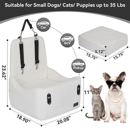 Dog Booster Car Seat with Memory Foam Cover
