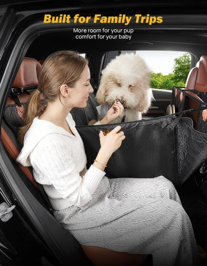 Dog Back Seat Extender with Waterproof Hammock Cover