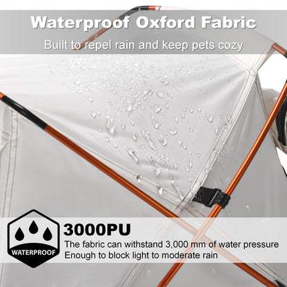 Portable Waterproof Dog Tent with Mesh Door