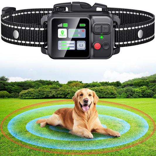 Wireless GPS Dog Fence with Rechargeable Collar