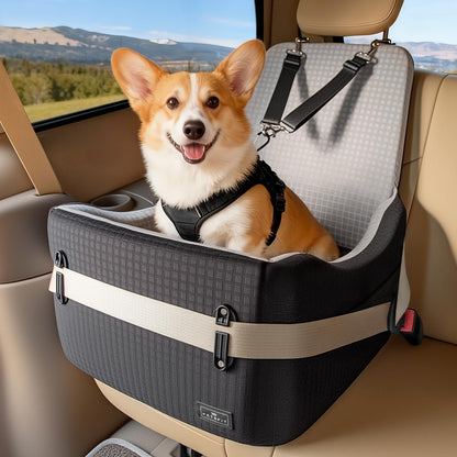Dog Booster Car Seat with Memory Foam Cover
