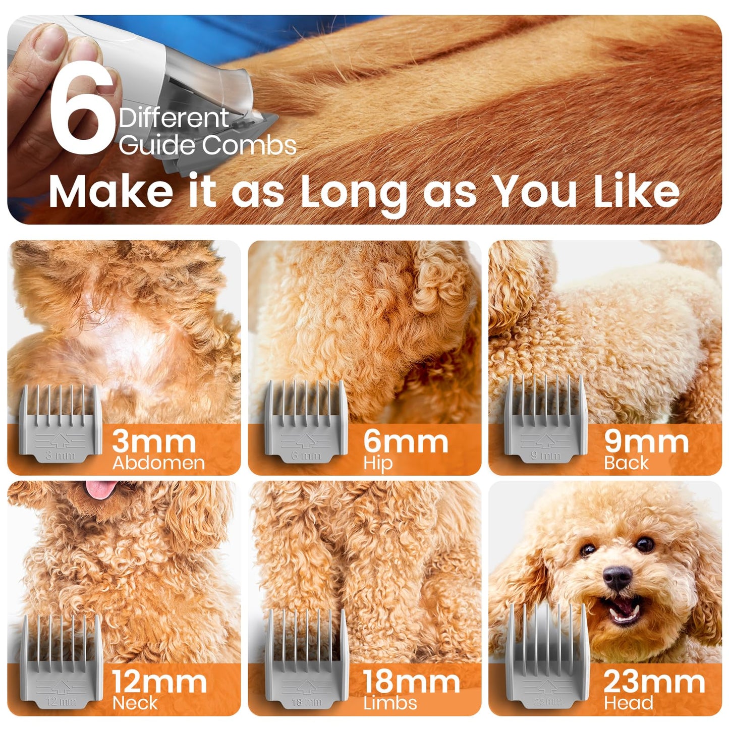 Pet Grooming Vacuum Kit with Clipper & Nail Grinder