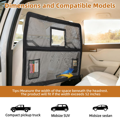 benut Dog Car Barrier with Window & Steel Frame