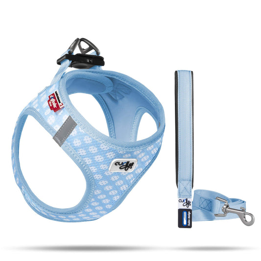 Vest Air-Mesh SkyBlue-Circles M & Leash L