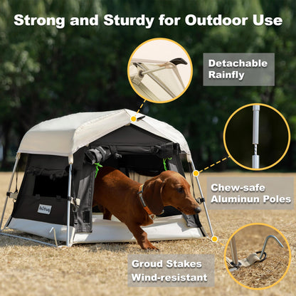 Portable Weatherproof Dog Tent with Camping Mat