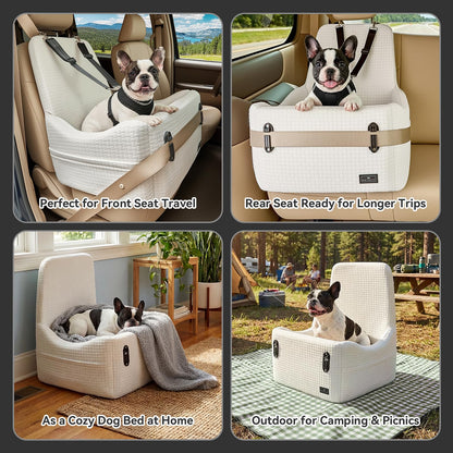 Dog Booster Car Seat with Memory Foam Cover