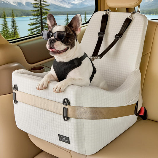 Dog Booster Car Seat with Memory Foam Cover