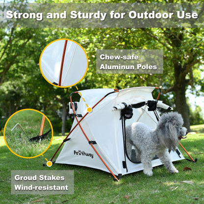 Portable Waterproof Dog Tent with Mesh Door